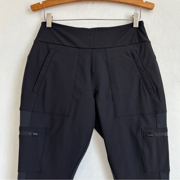 Athleta Leggings 12 Headlands Hybrid Cargo Pockets Tights Hiking Outdoors Black - Picture 3 of 14